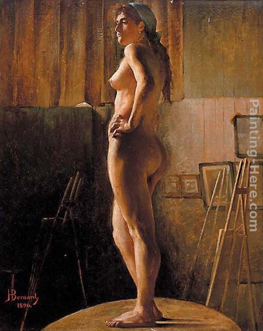 Standing Nude painting - Joseph Bernard Standing Nude art painting